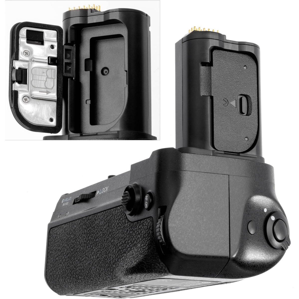 Empuñadura Vello para Nikon Z6 II y Z7 II - puertos y conexiones