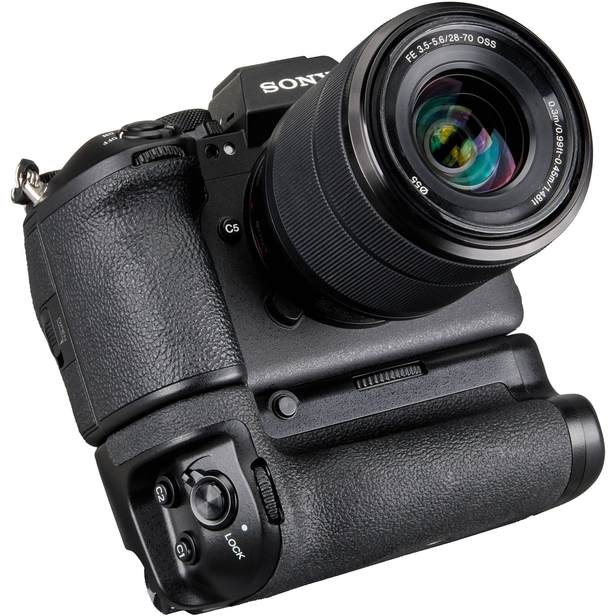 Empuñadura Vello para Sony a9 III y a1 II - en uso