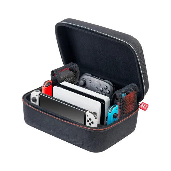 estuche-de-transporte-rds-industries-game-traveler-deluxe-complete-system-case-rigido-con-compartimentos-para-nintendo-switch-2-switch-y-oled-negro