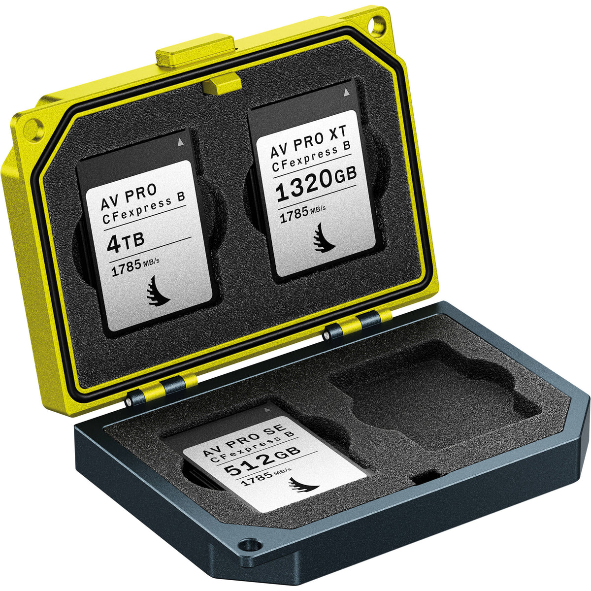 Estuche para Tarjetas Angelbird para CF-Express Type B (Amarillo) - vista trasera