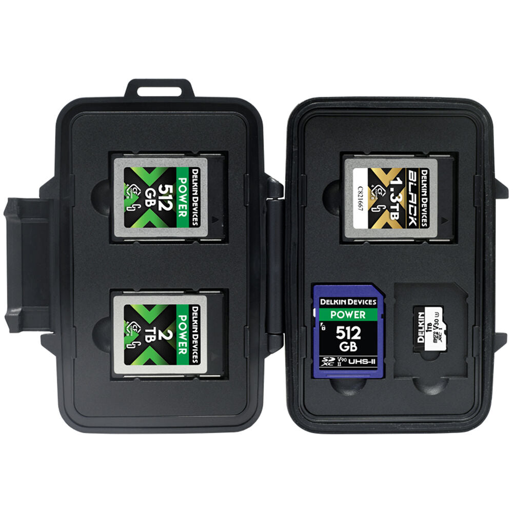 Estuche para Tarjetas Delkin Devices Storage Tote para CFexpress Type B, SD, y microSD - vista trasera