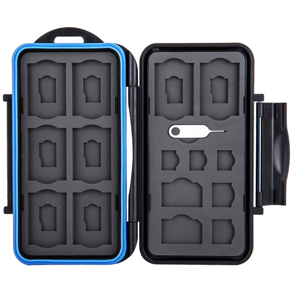 Estuche para Tarjetas JJC con para 8 SD y 8 microSD - puertos y conexiones