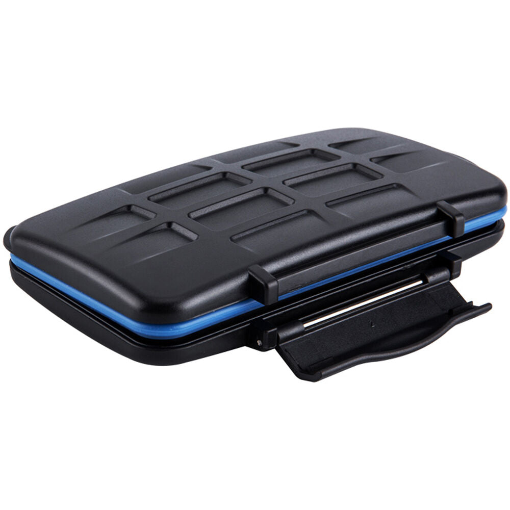 Estuche para Tarjetas JJC con para 8 SD y 8 microSD - en uso