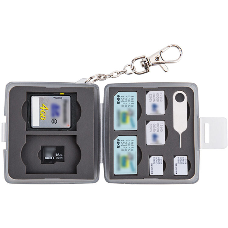 Estuche para Tarjetas JJC MC-10D (Gris) - en uso