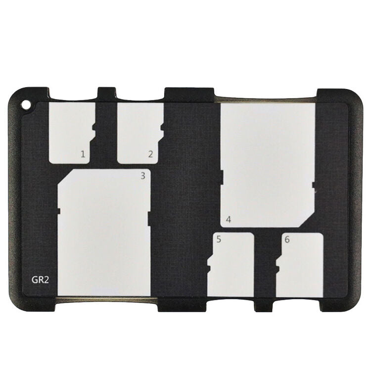 Estuche para Tarjetas JJC Memory para 2 SD & 4 microSD (Gris) - vista frontal