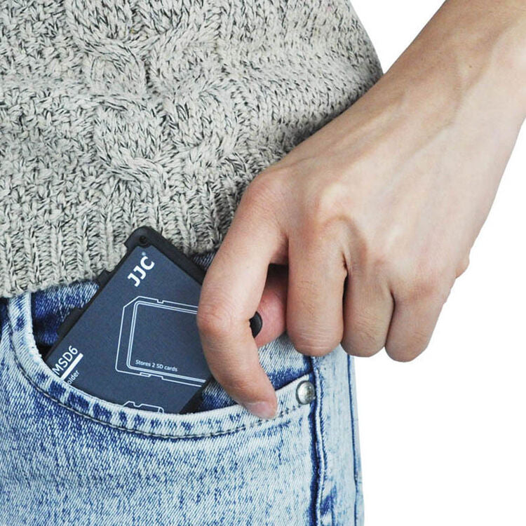 Estuche para Tarjetas JJC Memory para 2 SD & 4 microSD (Gris) - contenido de la caja