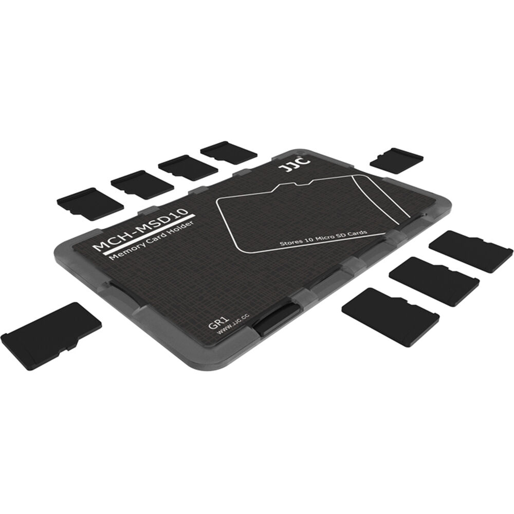 Estuche para Tarjetas JJC (Negro) MCH-MSD10GR - vista lateral