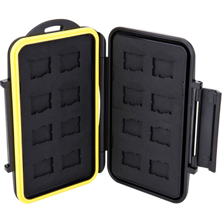 Estuche para Tarjetas JJC para 16 microSD Media - en uso