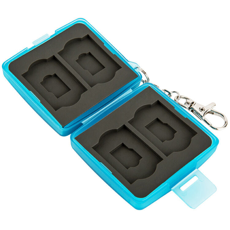 Estuche para Tarjetas JJC para 4 SD y 4 microSD (Azul) - vista principal