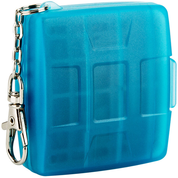 Estuche para Tarjetas JJC para 4 SD y 4 microSD (Azul) - vista frontal