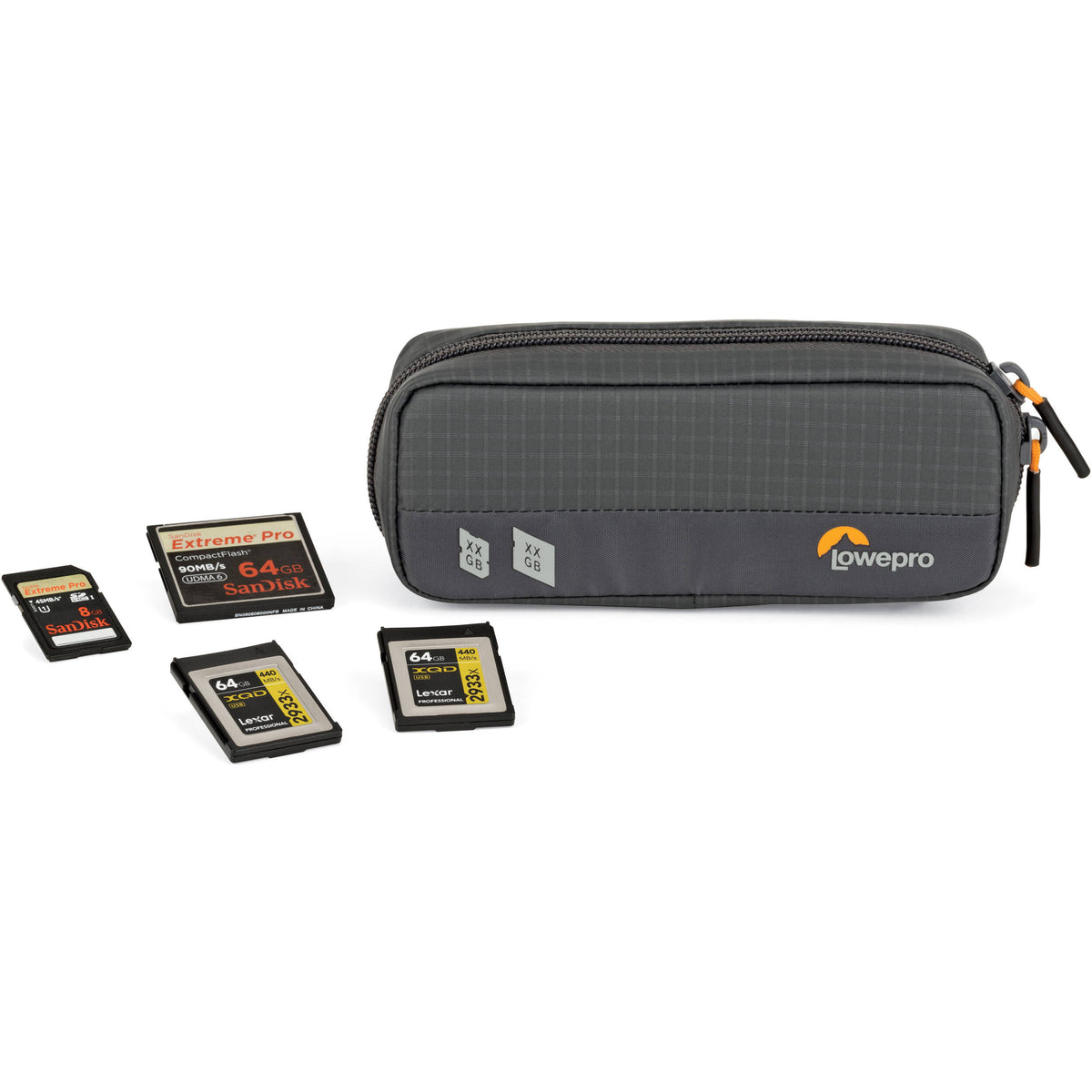 Estuche para Tarjetas Lowepro GearUp 20 (Gris) - vista lateral