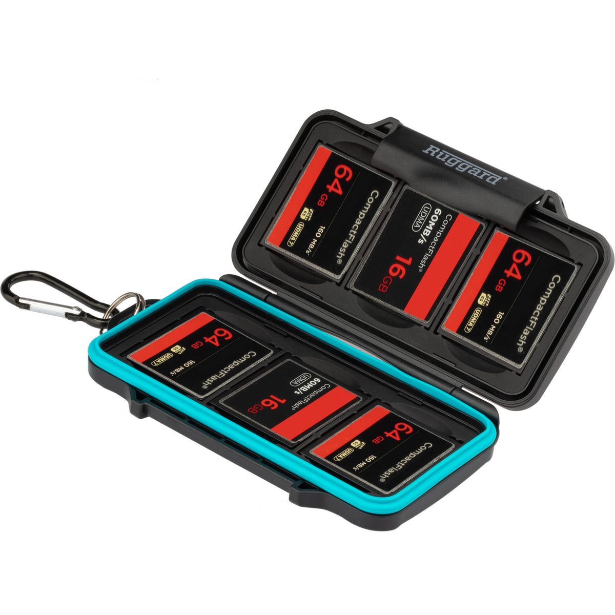 Estuche para Tarjetas Ruggard Leda para CF/CFast (Negro) - contenido de la caja