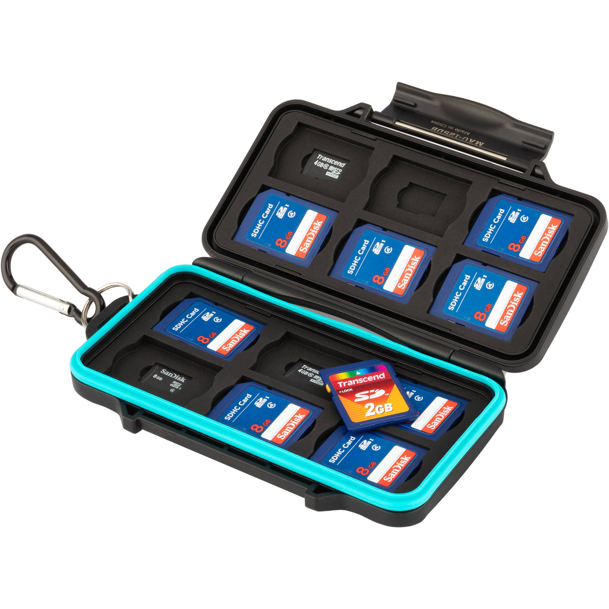Estuche para Tarjetas Ruggard Leda para SD & microSD (Negro) - contenido de la caja
