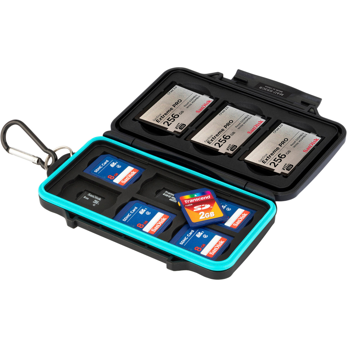 Estuche para Tarjetas Ruggard Leda para SD, microSD, y CF/CFast (Negro) - contenido de la caja