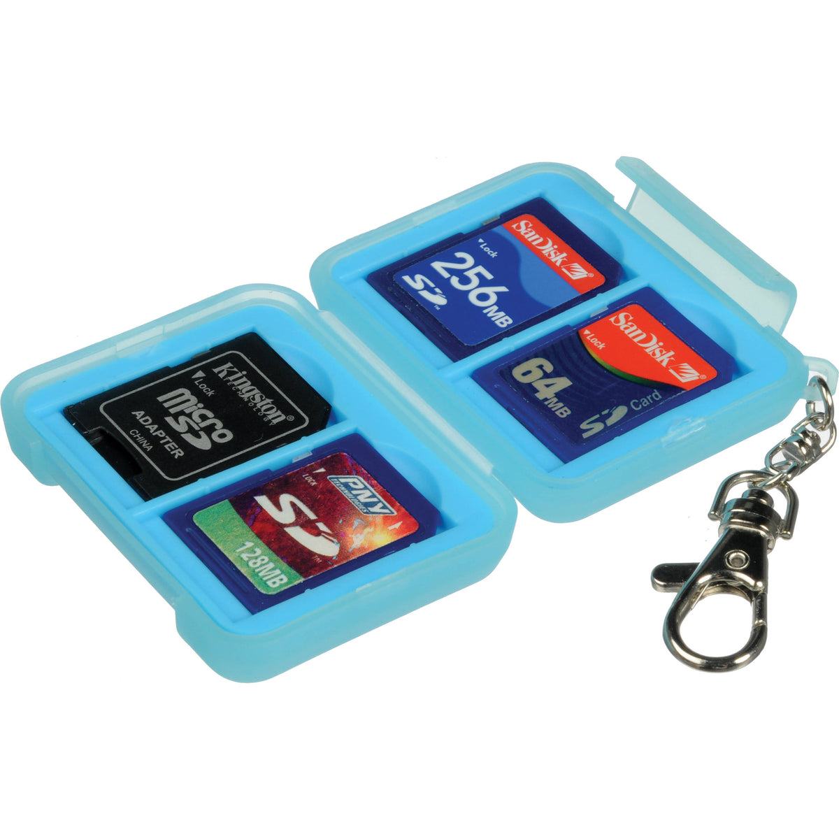 Estuche para Tarjetas Ruggard para 4 SD (Light Azul) - vista frontal