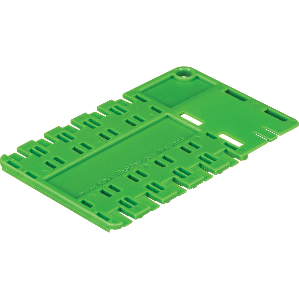 Estuche para Tarjetas SD Card Holder microSD 10 ranuras Cardholder (Verde) - vista frontal