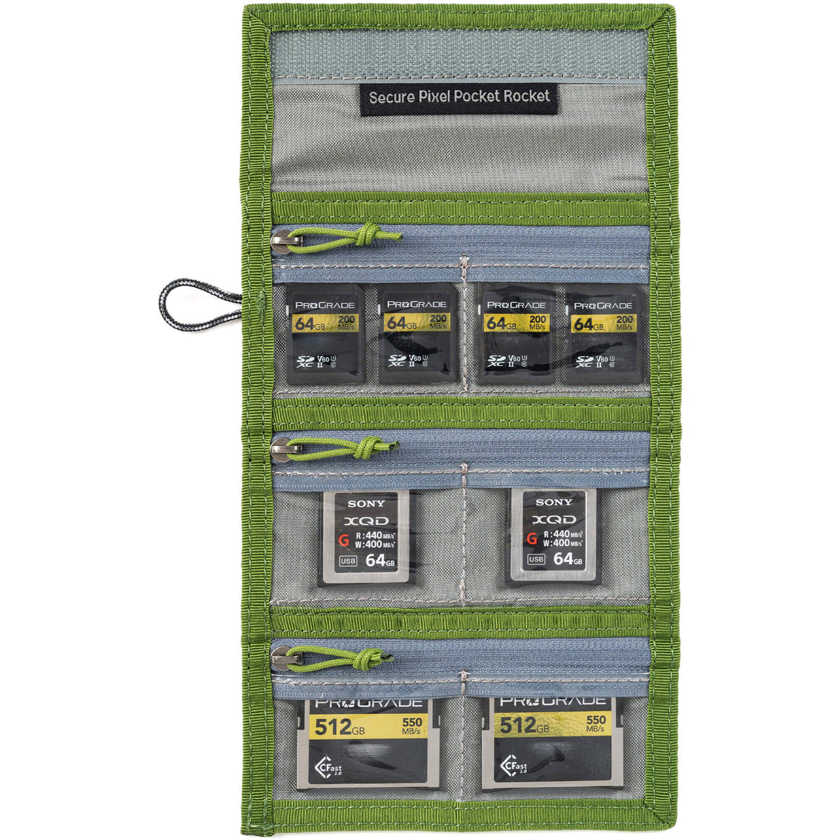 Estuche para Tarjetas Think Tank Photo Secure Pixel Pocket Rocket (Highland Verde) - detalle