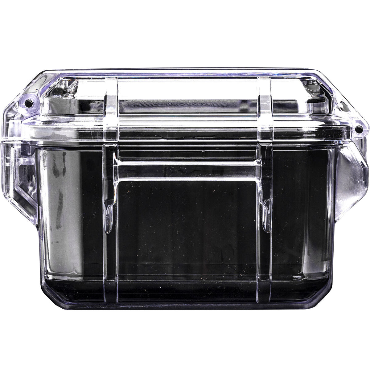 Estuche Rígido Evergreen Cases Tech con Rubber Liner (Clear, Grande) - vista trasera