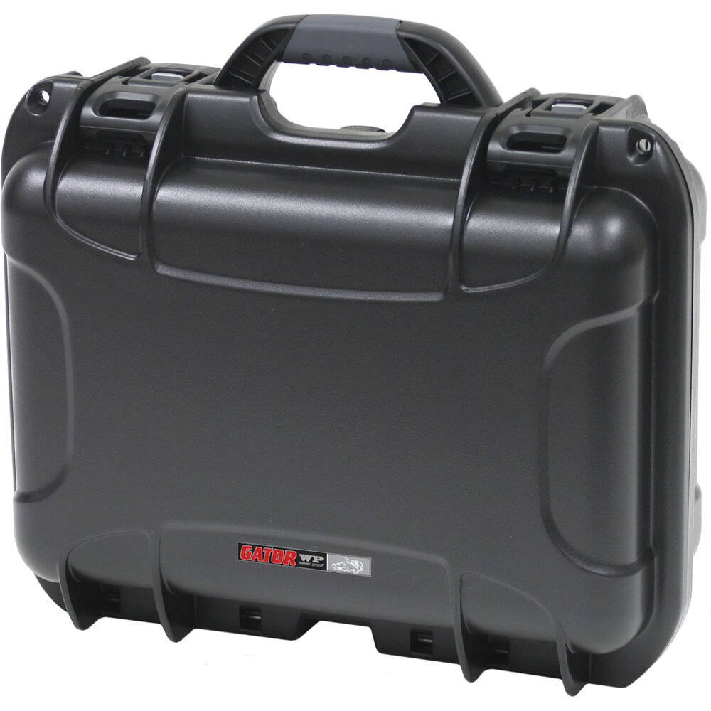 Estuche Rígido Gator 13.8 x 9.3 x 6.2" Hard Equipment utilitario con Diced espuma (Negro) - vista frontal