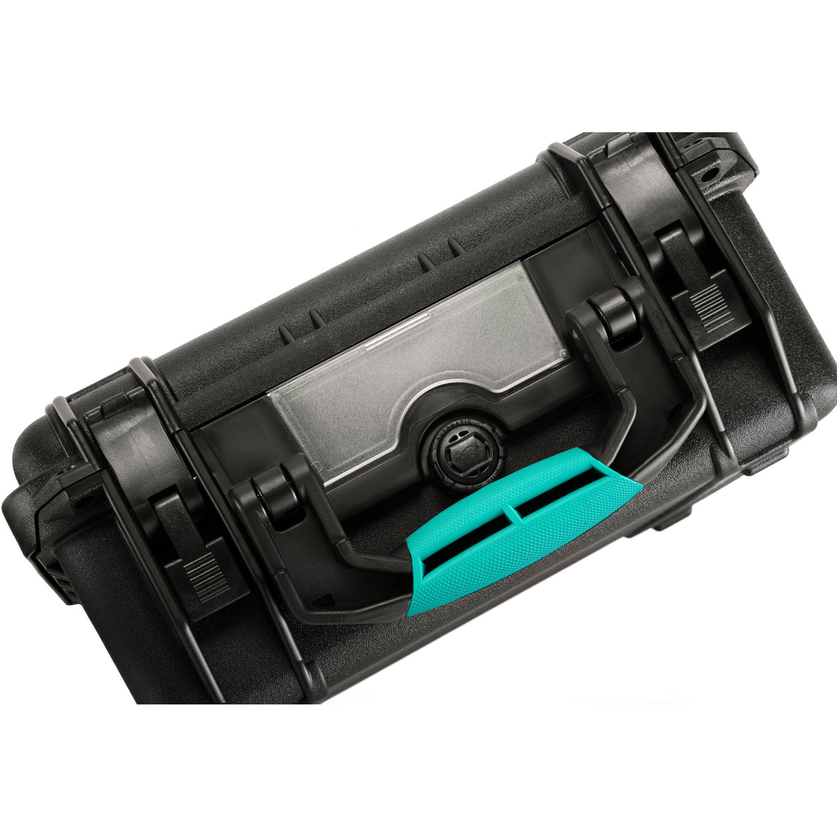 Estuche Rígido HPRC 2300F con espuma (Negro con Azul Handle) - vista lateral