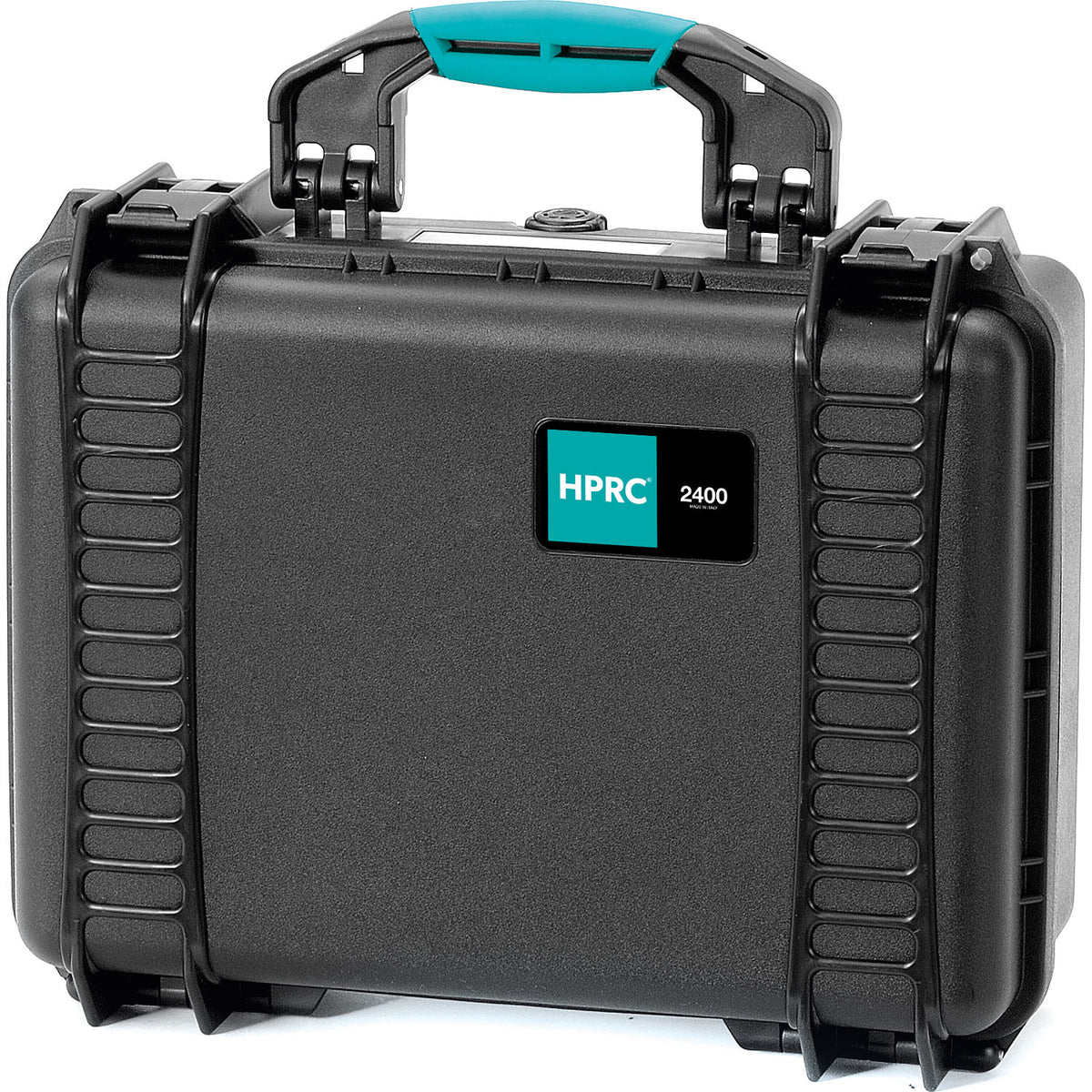 Estuche Rígido HPRC 2400F con espuma (Negro con Azul Handle) - vista frontal