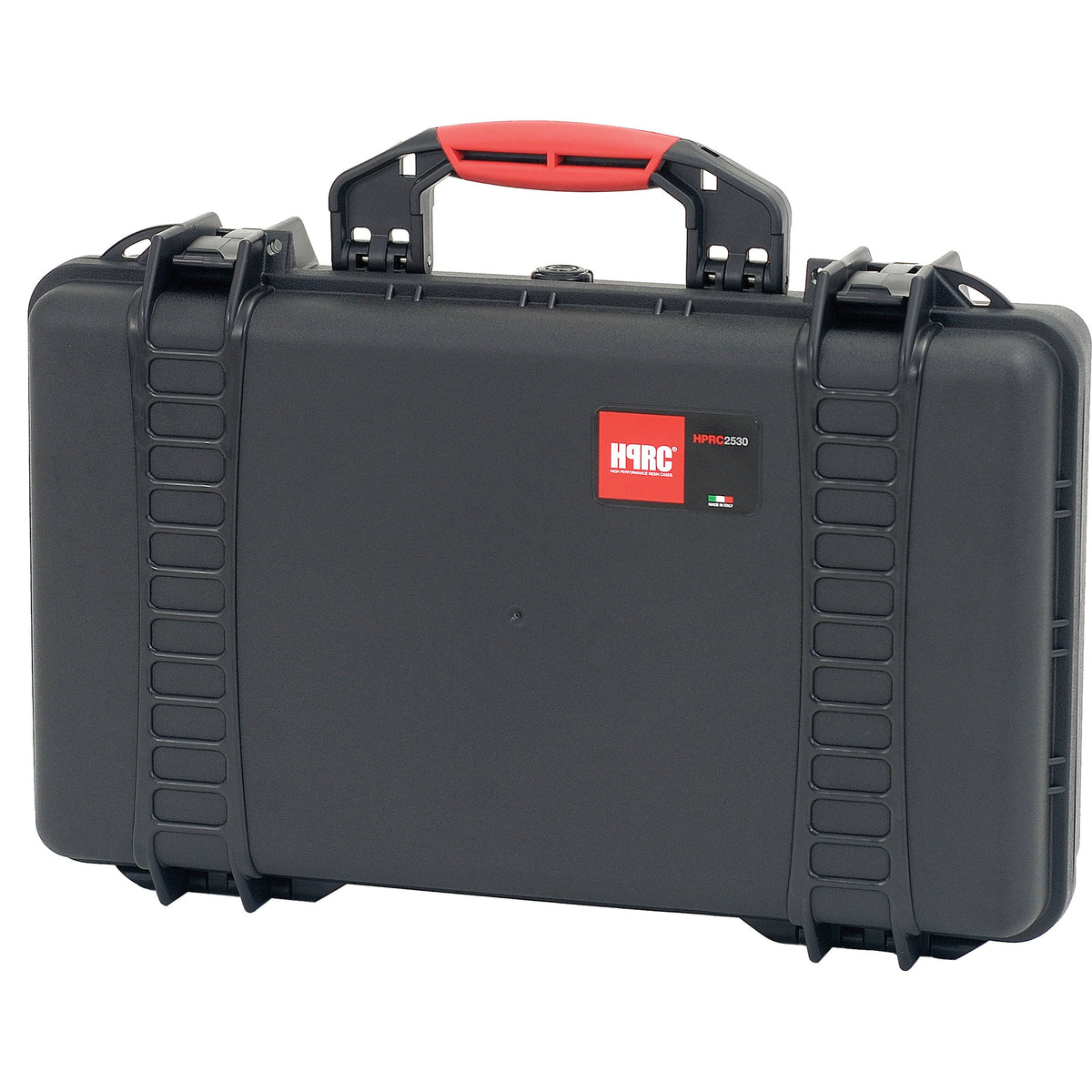 Estuche Rígido HPRC 2530SFD HPRC con blanda Deck y divisores (Negro con Rojo Handle) - vista frontal
