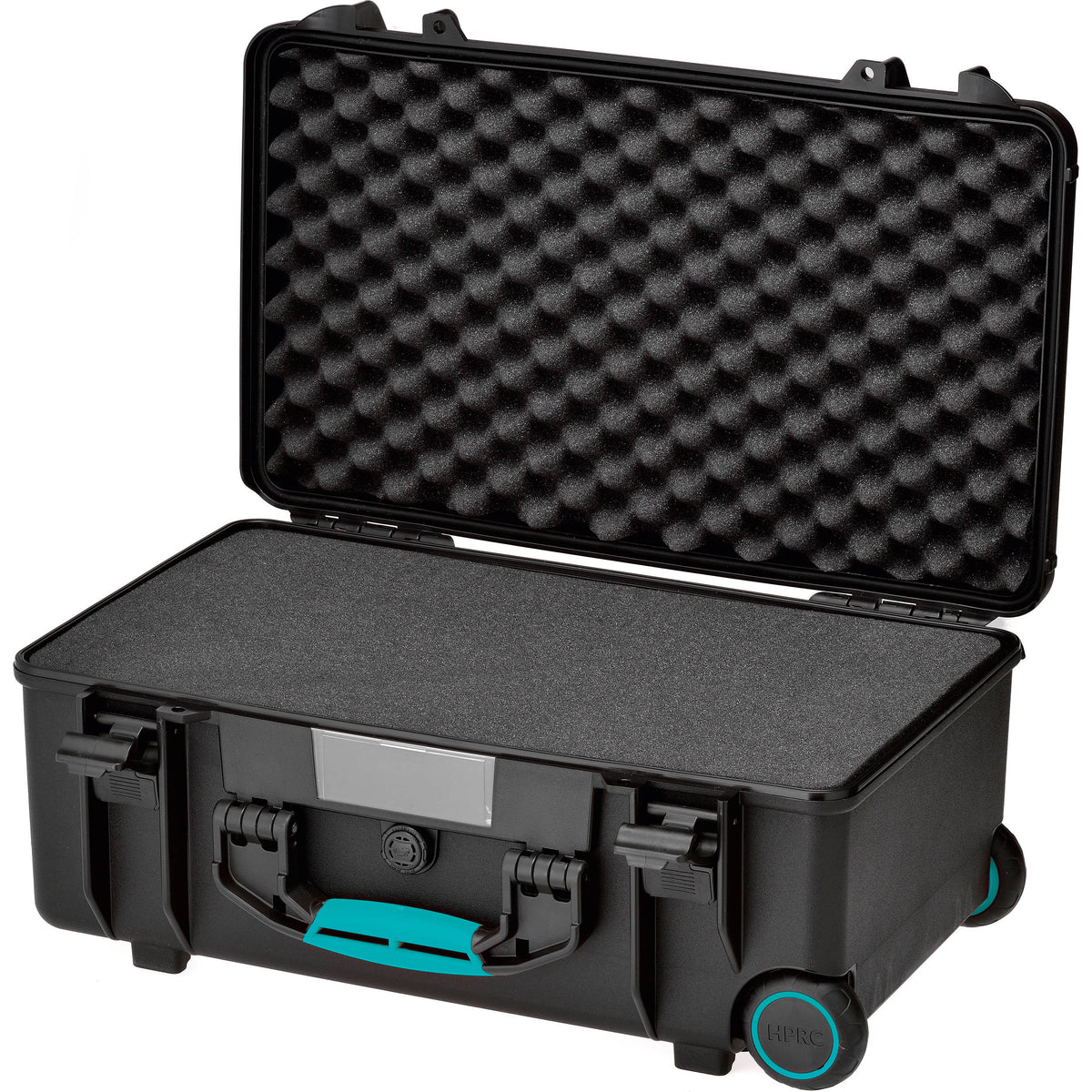 Estuche Rígido HPRC 2550 con ruedas con Interior espuma (Negro con Azul Handle) - vista principal