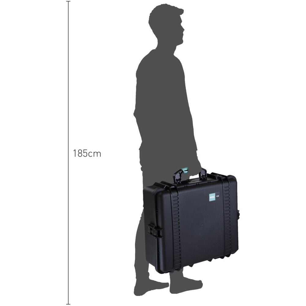 Estuche Rígido HPRC 2700 (Negro con Azul Handle) - vista trasera