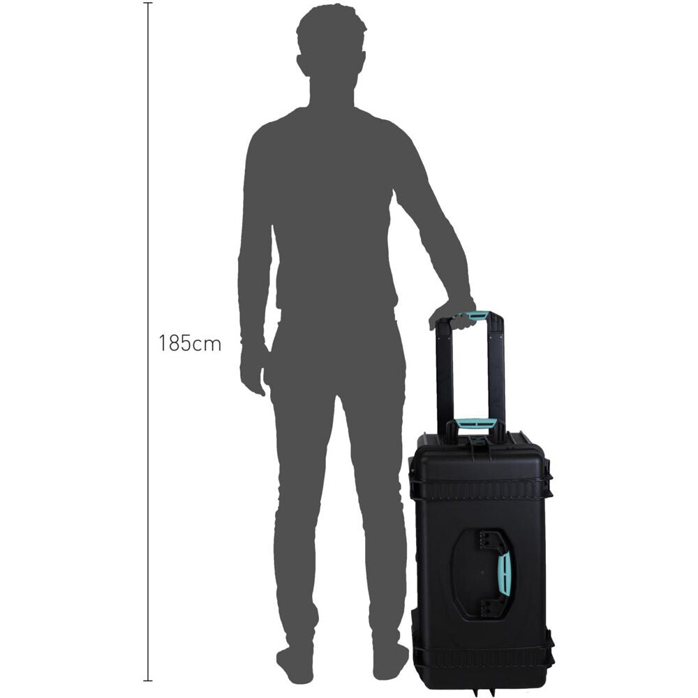 Estuche Rígido HPRC 4300 con ruedas (Negro) - contenido de la caja
