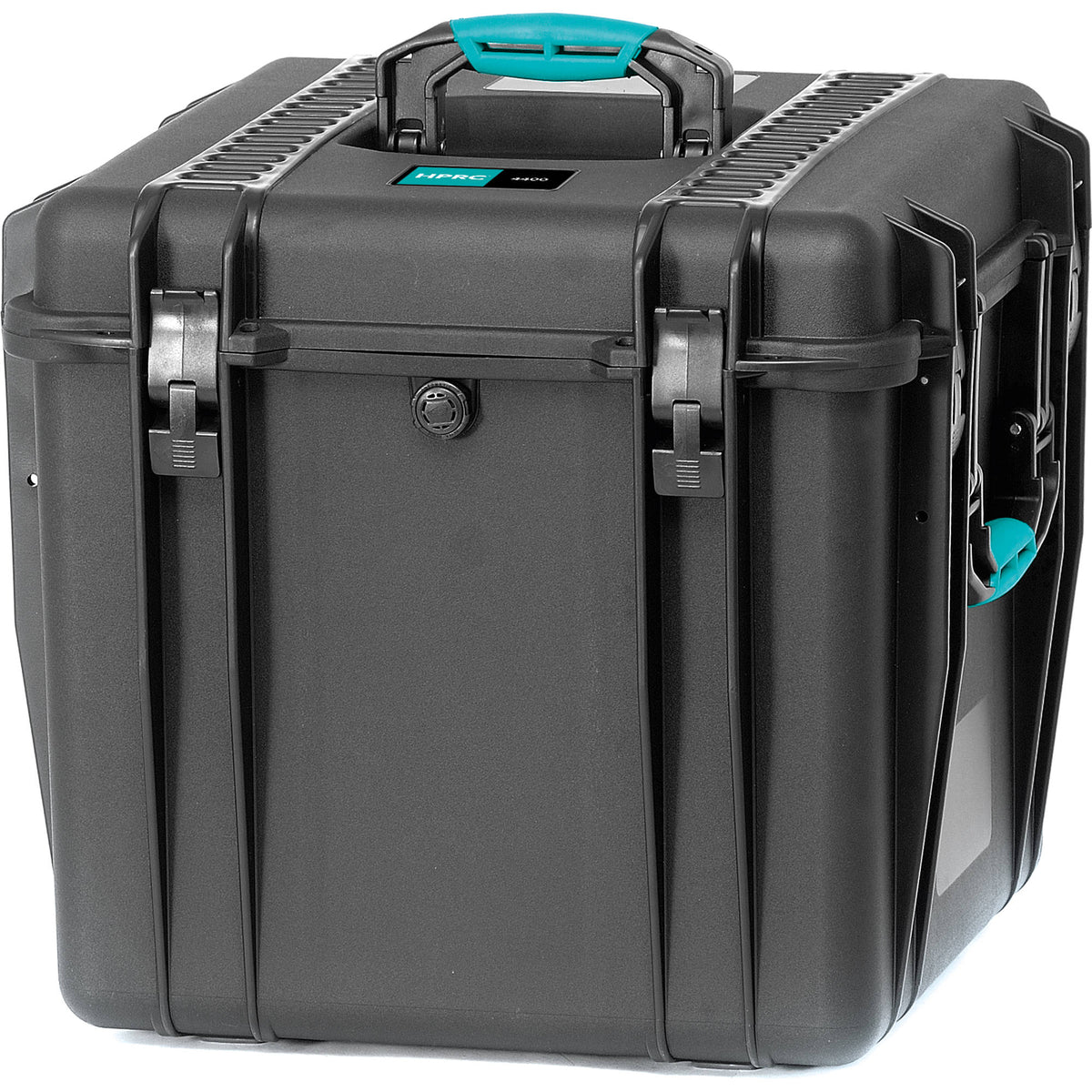 Estuche Rígido HPRC HP4400F Waterproof con espuma (Negro con Azul Handle) - vista frontal