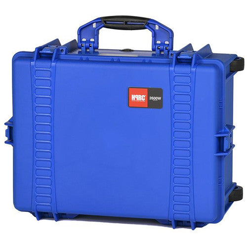 Estuche Rígido HPRC resistente al agua con Interior Nylon Bag y Built-In Wheels (Azul) - vista frontal