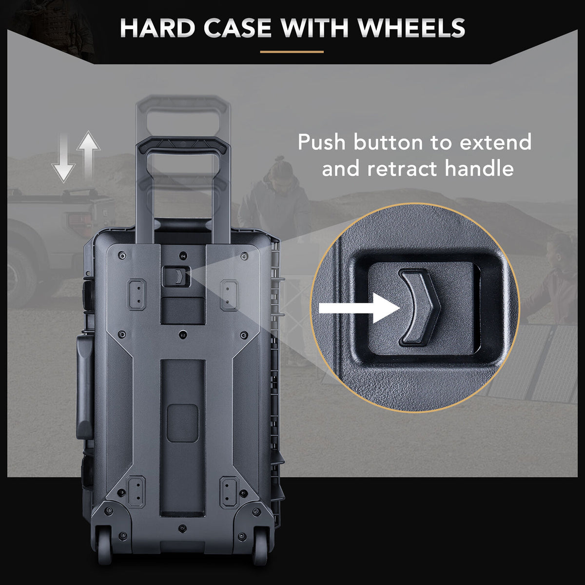 Estuche Rígido Lykus HC-5120 Waterproof con Interior espuma (26.7L) - detalle