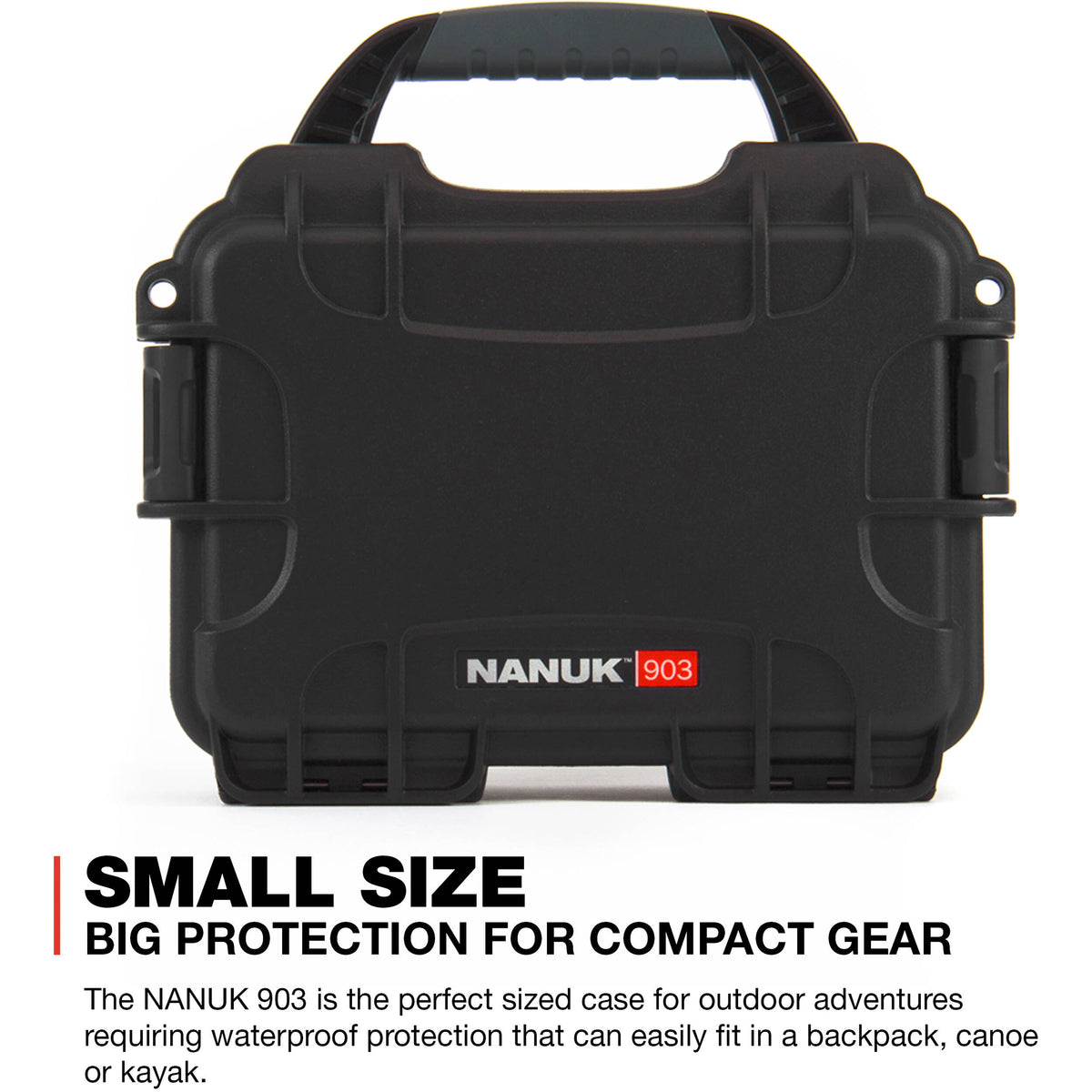 Estuche Rígido Nanuk 903 con espuma (Negro) - vista frontal