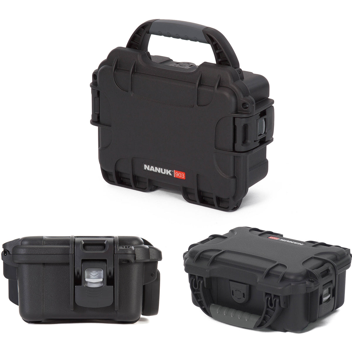 Estuche Rígido Nanuk 903 con espuma (Negro) - vista trasera