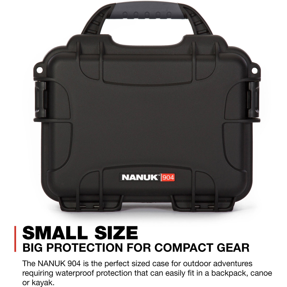 Estuche Rígido Nanuk 904 con espuma (Negro) - vista frontal