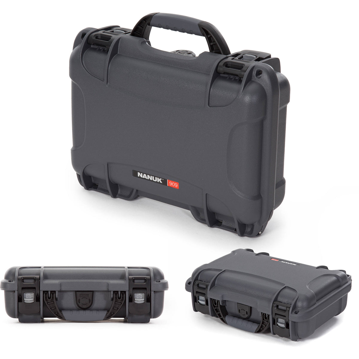 Estuche Rígido Nanuk 909 con espuma (Graphite, 4.8L) - vista trasera