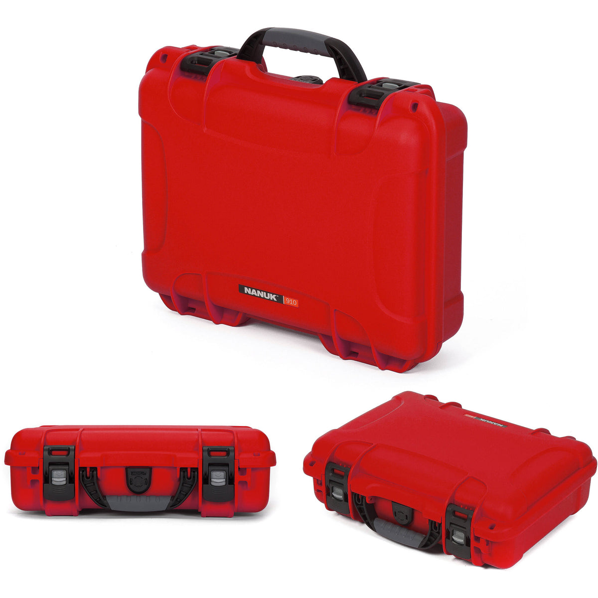 Estuche Rígido Nanuk 910 con espuma (Rojo) - vista trasera