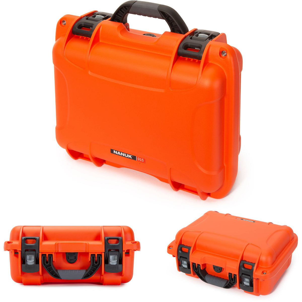 Estuche Rígido Nanuk 915 con divisores acolchados (Naranja) - vista trasera