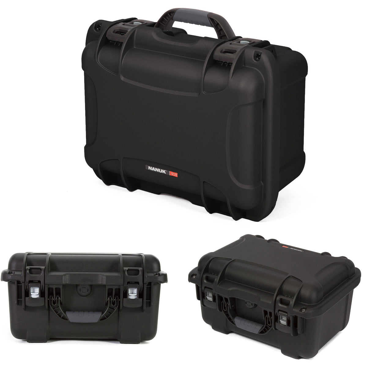 Estuche Rígido Nanuk 918 con divisores acolchados (Negro, 21L) - vista trasera