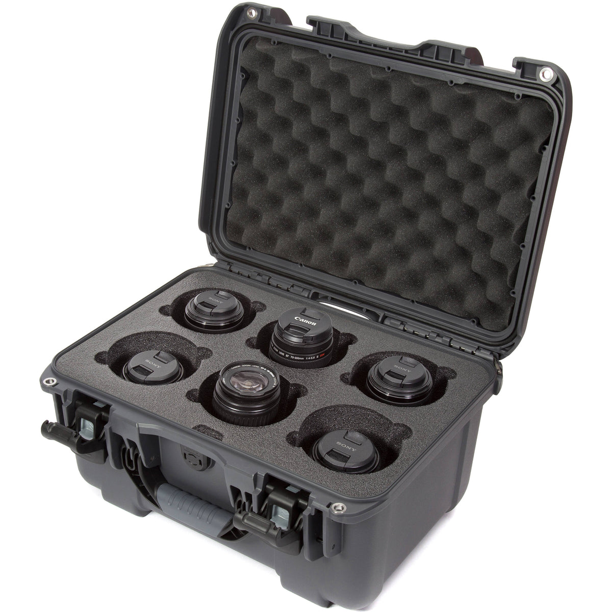 Estuche Rígido Nanuk 918 con espuma para Six Lenses (Graphite, 21L) - vista trasera