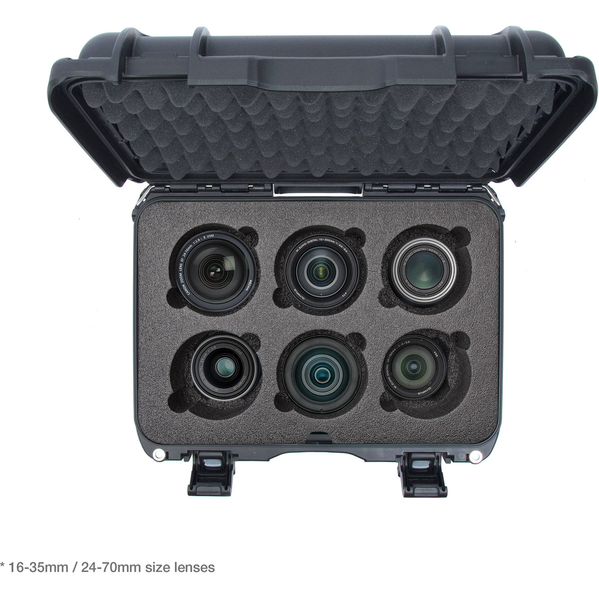 Estuche Rígido Nanuk 918 con espuma para Six Lenses (Graphite, 21L) - detalle
