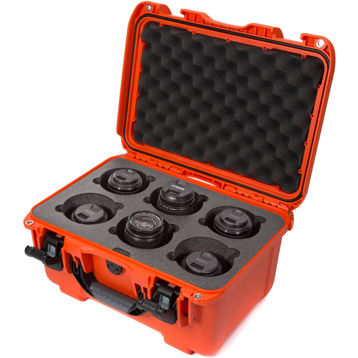 Estuche Rígido Nanuk 918 con espuma para Six Lenses (Naranja, 21L) - vista trasera