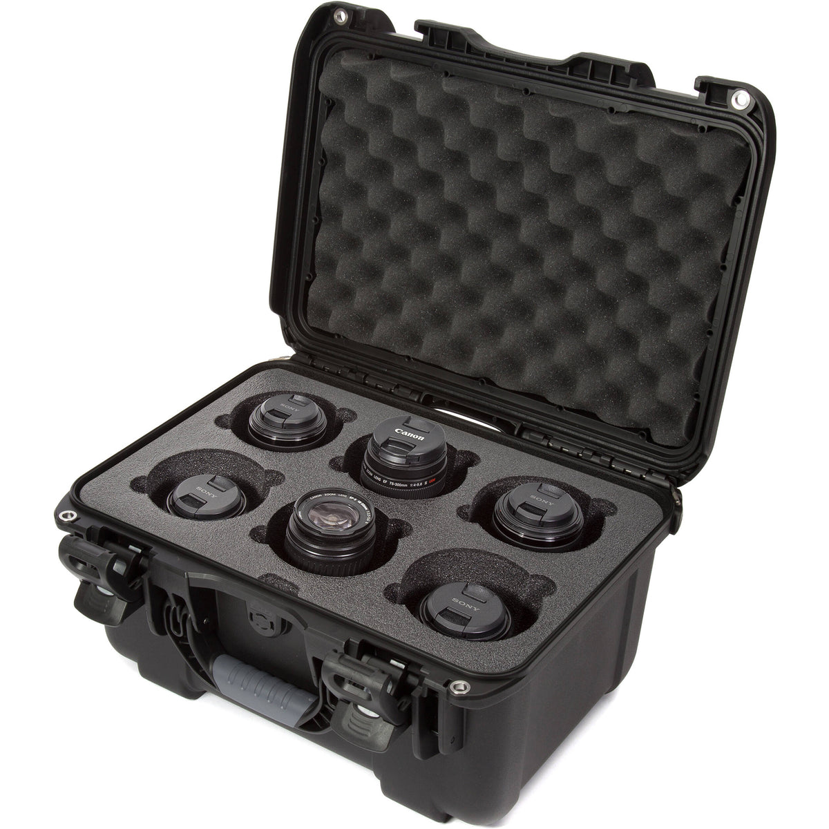 Estuche Rígido Nanuk 918 con espuma para Six Lenses (Negro, 21L) - vista trasera