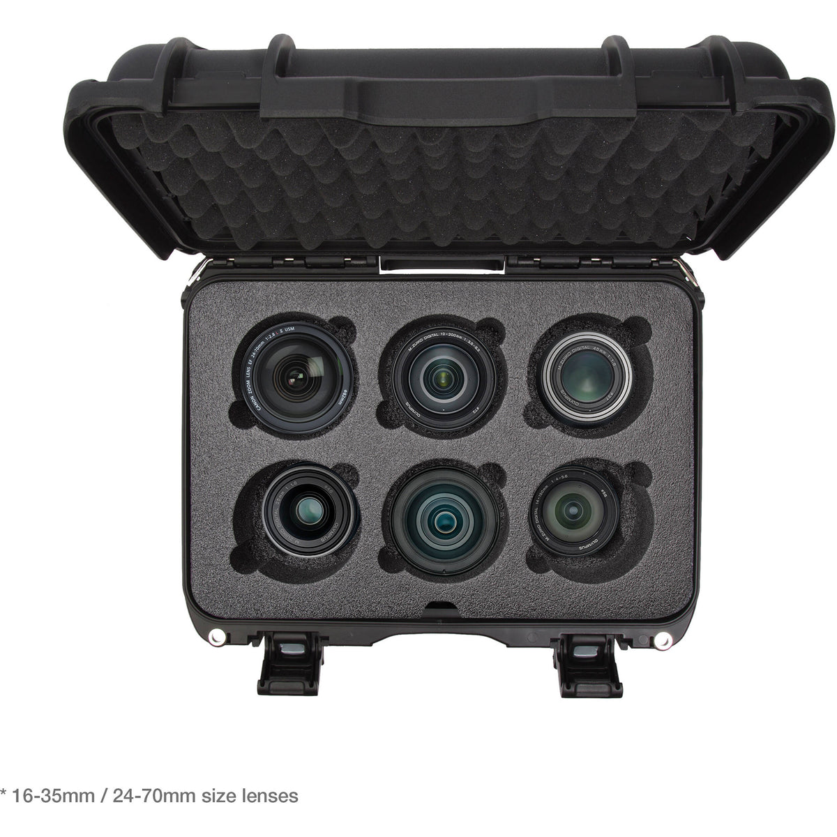 Estuche Rígido Nanuk 918 con espuma para Six Lenses (Negro, 21L) - detalle
