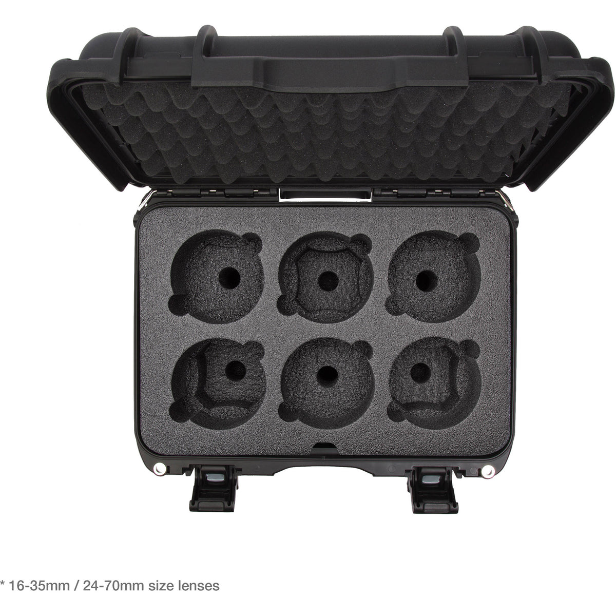 Estuche Rígido Nanuk 918 con espuma para Six Lenses (Negro, 21L) - contenido de la caja
