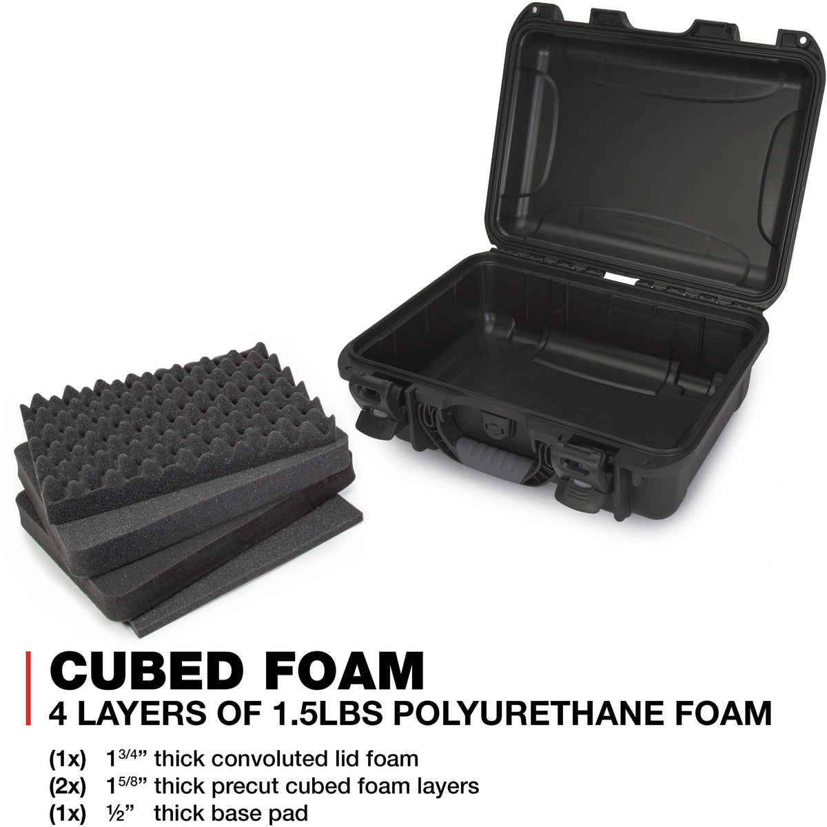 Estuche Rígido Nanuk 920 con espuma (Negro, 16L) - puertos y conexiones