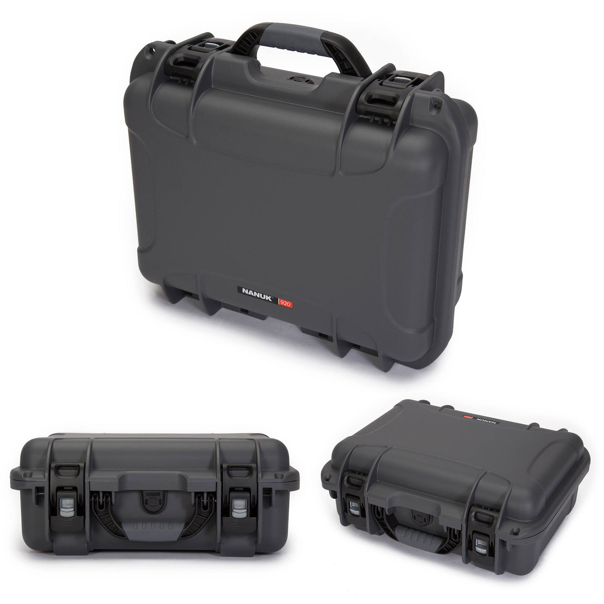 Estuche Rígido Nanuk 920 Pro Photo Kit (Graphite, 16L) - vista trasera