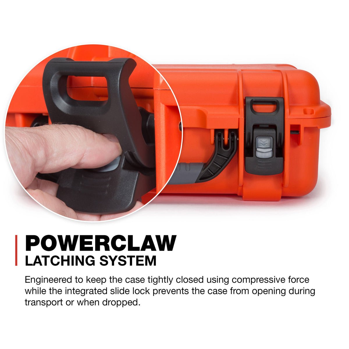 Estuche Rígido Nanuk 920 Pro Photo Kit (Naranja, 16L) - vista lateral