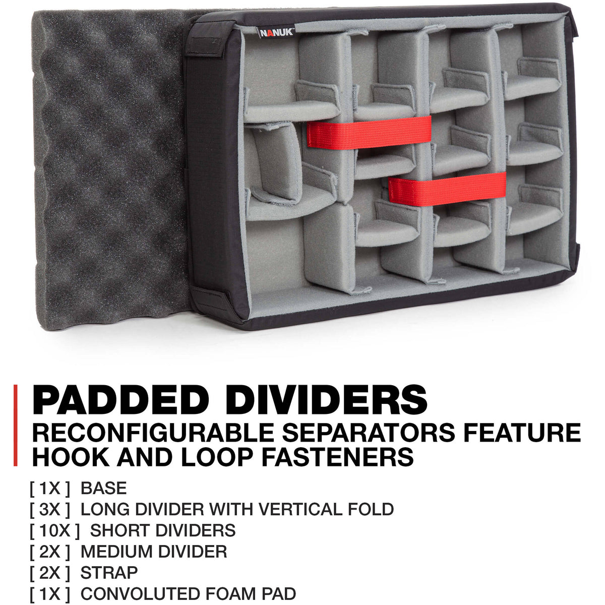 Estuche Rígido Nanuk 923 con divisores acolchados (Negro, 16.7L) - puertos y conexiones