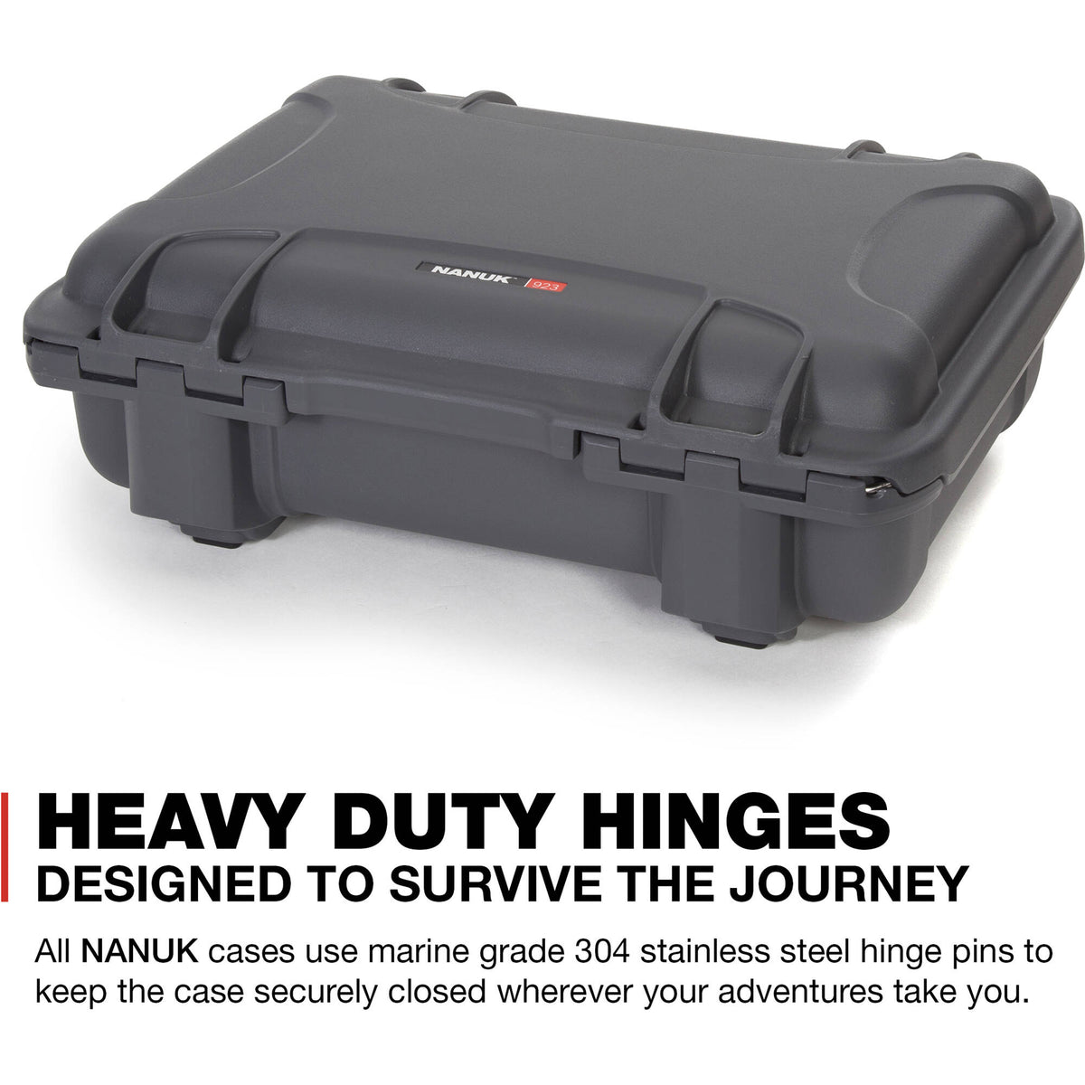 Estuche Rígido Nanuk 923 (Graphite, 16.7L) - puertos y conexiones